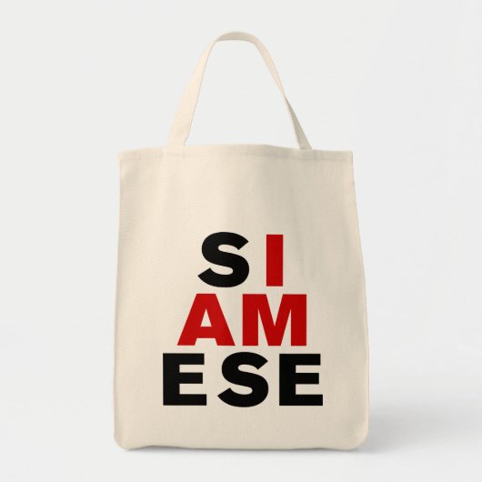 IK BEN SIAMESE TOTE BAG (Voorkant)