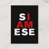 IK BEN SIAMESE VISITEKAARTJE (Achterkant)
