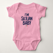 "Ik ben Siciliaans Baby" Grappige trots van Sicili Romper (Voorkant)