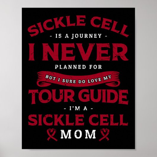 Ik ben Sickle Cell Moeder - Sickle Cell Ziekte Bew Poster (Voorkant)