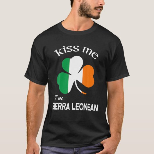 Ik ben Sierra Leonean Shamrock St. Patrick's T-shirt (Voorkant)