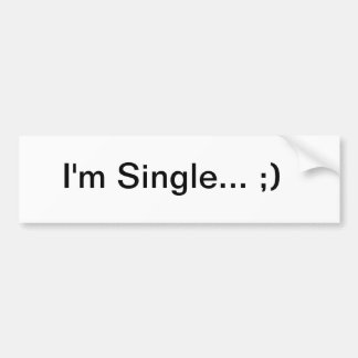 Ik ben Single Bumpersticker