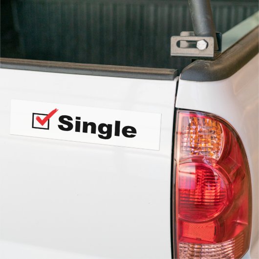 Ik ben single en available bumpersticker (Op Truck)
