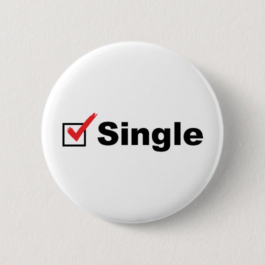 Ik ben single en available ronde button 5,7 cm (Voorkant)