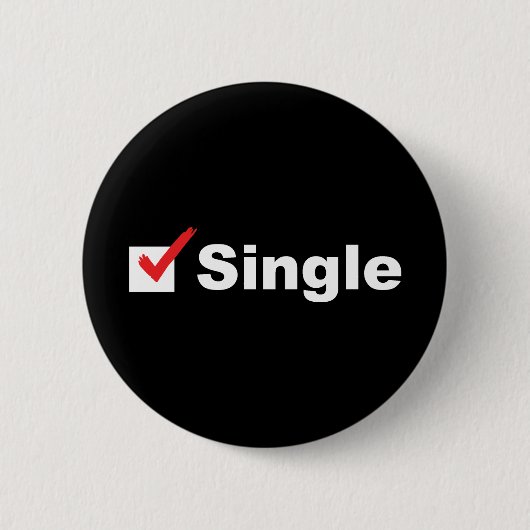 Ik ben single en available ronde button 5,7 cm (Voorkant)