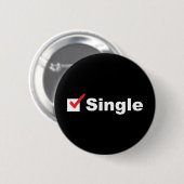Ik ben single en available ronde button 5,7 cm (Voorkant /achterkant)