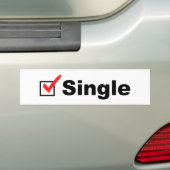 Ik ben single en beschikbaar bumpersticker (Op auto)