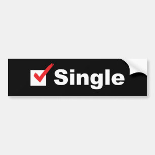 Ik ben single en beschikbaar bumpersticker