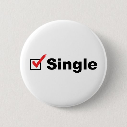 Ik ben single en beschikbaar ronde button 5,7 cm (Voorkant)
