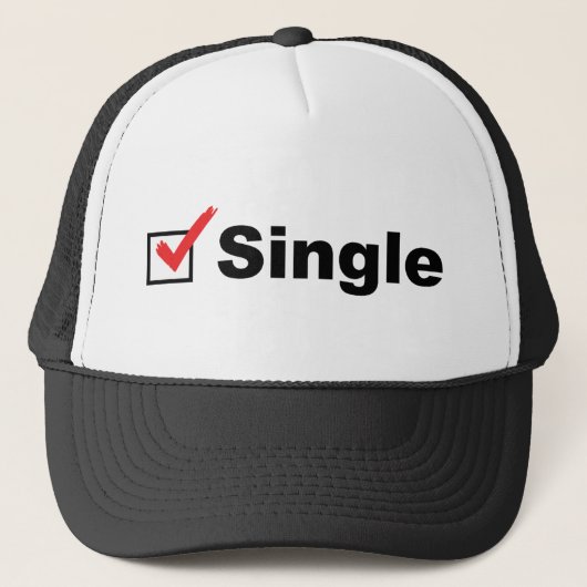 Ik ben single en beschikbaar trucker pet (Voorkant)