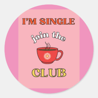 Ik ben Single join. Ronde Sticker