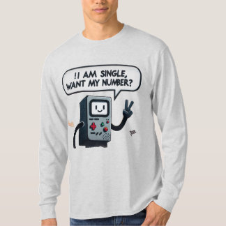 Ik ben single, wil mijn nummer? graffiti stijl t-shirt