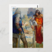 “Ik ben Sir Lancelot du Lake” door NC Wyeth Briefkaart (Voorkant / Achterkant)