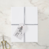 Ik ben Skelet! Hartsticker Cadeaulabel (Met Touw)