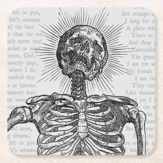 +[ IK BEN SKELET! ]+ KARTONNEN ONDERZETTERS (Voorkant)