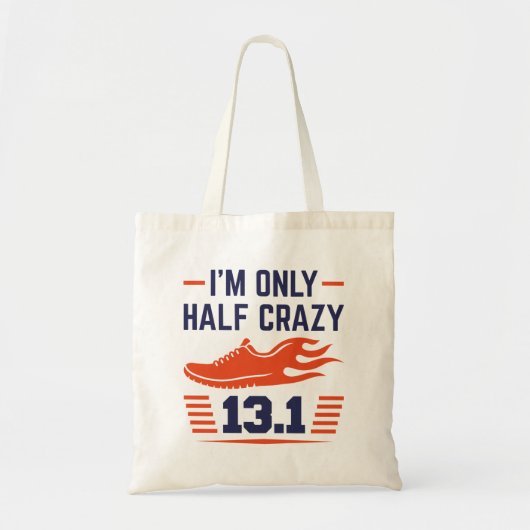 Ik ben slechts half gek tote bag (Voorkant)