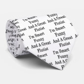 Ik ben slim grappig en een geweldige flutist stropdas (Opgerold)