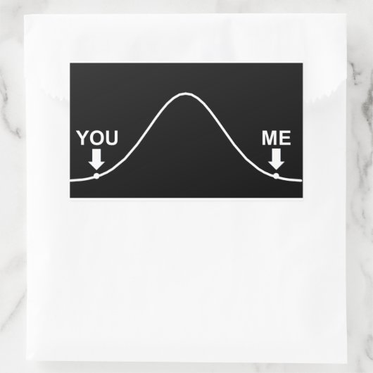 Ik ben slim rechthoekige sticker (Tas)