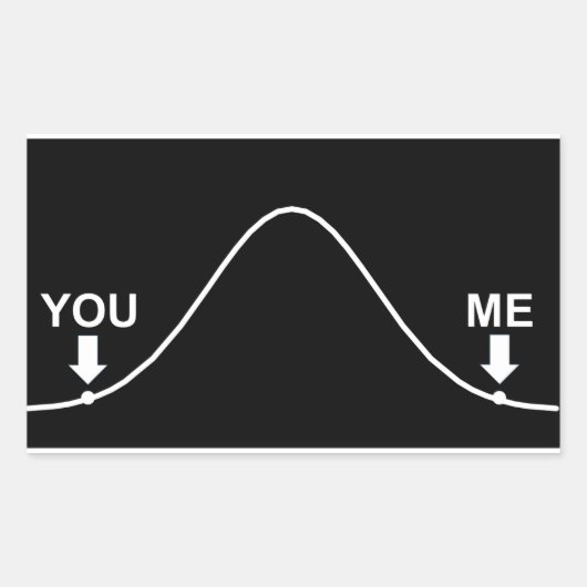 Ik ben slim rechthoekige sticker (Voorkant)