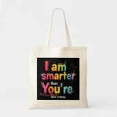 Ik ben slimmer dan jij grappig bent Retro ontwerp Tote Bag (Voorkant)
