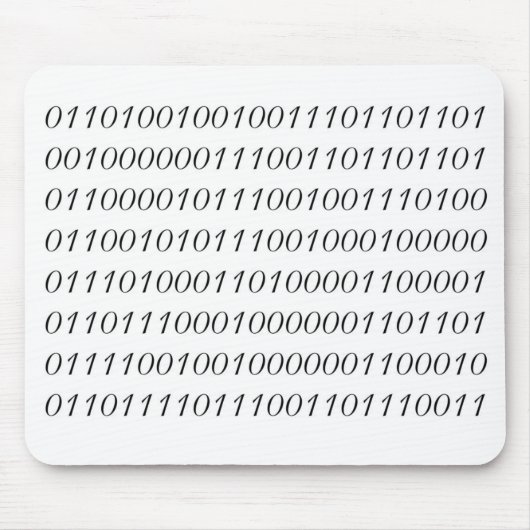 Ik ben slimmer dan mijn Baas Binary Mousepad. Muismat (Voorkant)