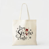 Ik ben sneeuw schattig winter sneeuwman tote bag (Voorkant)