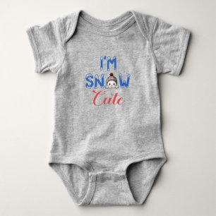 Ik ben Sneeuw Schattige Baby Jersey Bodysuit