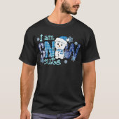 Ik ben Sneeuw Schattige Plaid Snowman Winter T-shirt (Voorkant)