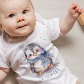 Ik ben Sneeuw Schattige Waterverf Wintervakantie P Romper