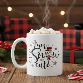 Ik ben Snow Cute Fun Holiday Snowman Koffiemok
