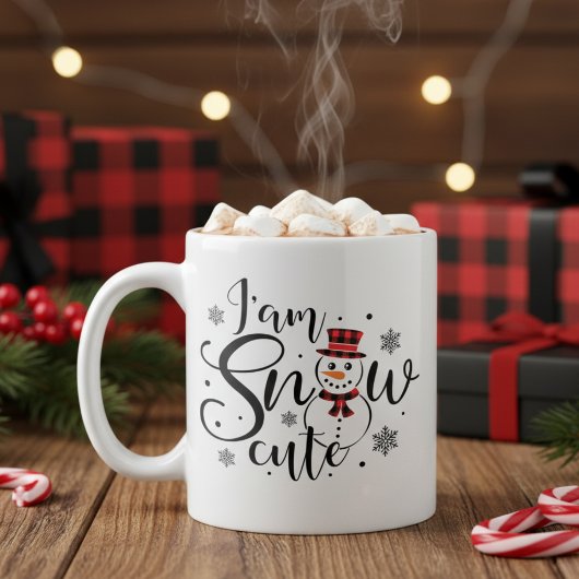 Ik ben Snow Cute Fun Holiday Snowman Koffiemok