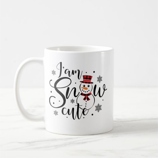 Ik ben Snow Cute Fun Holiday Snowman Koffiemok (Links)