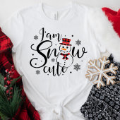 Ik ben Snow Cute Fun Winter Snowman Holiday T-shirt
