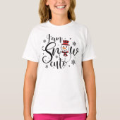 Ik ben Snow Cute Holiday Snowman Girls Kerstmis T-shirt (Voorkant)