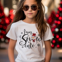 Ik ben Snow Cute Holiday Snowman Girls Kerstmis