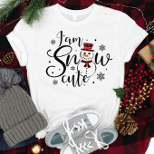 Ik ben Snow Cute Holiday Snowman Girls Kerstmis T-shirt
