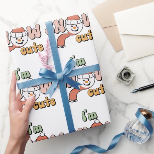 Ik ben Snow Man Cute Cadeaupapier (Geschenken)
