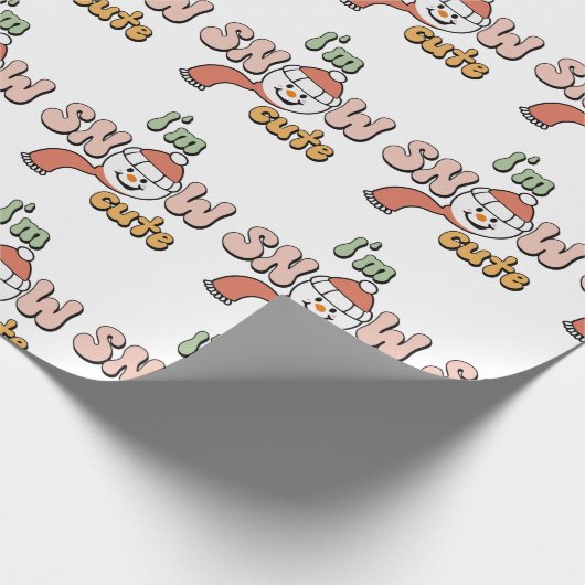 Ik ben Snow Man Cute Cadeaupapier (Hoek)