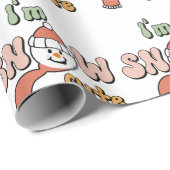 Ik ben Snow Man Cute Cadeaupapier (Rol Hoek)