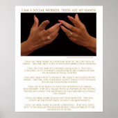 Ik ben sociaal werker, dit zijn mijn handen-Poster Poster (Voorkant)