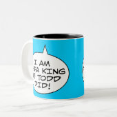 Ik ben Sofa King We hebben Todd Tweekleurige Koffiemok (Voorkant links)