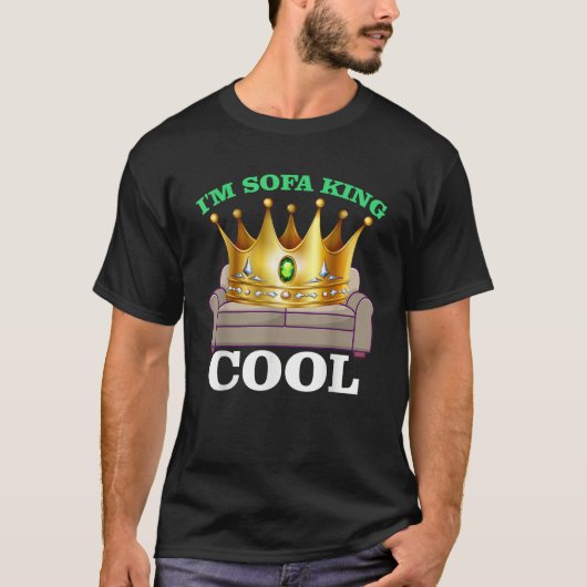 Ik ben Sofa Koning Cool Grappig Grap Meme Vaderdag T-shirt (Voorkant)