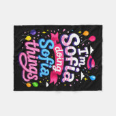 Ik ben Sofia die Sofia-dingen doet Schattige Meisj Fleece Deken (Voorkant (Horizontaal))