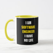 Ik ben software engineer. Ik heb geen leven Mok (Links)