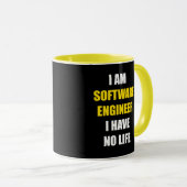 Ik ben software engineer. Ik heb geen leven Mok (Voorkant rechts)