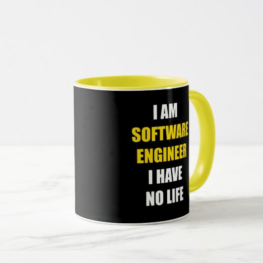Ik ben software engineer. Ik heb geen leven Mok (Voorkant rechts)
