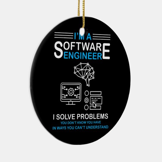 Ik ben software engineer software ontwikkelaar keramisch ornament (Rechts)