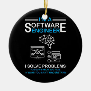 Ik ben software engineer software ontwikkelaar keramisch ornament