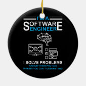 Ik ben software engineer software ontwikkelaar keramisch ornament (Achterkant)