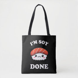 Ik ben soja klaar Kawaii Sushi Tote Bag